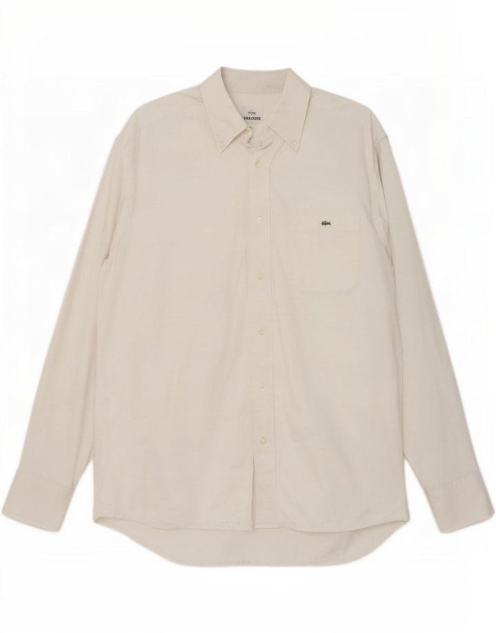 Lacoste Chemise Homme Taille 42 Grand Coton Blanc