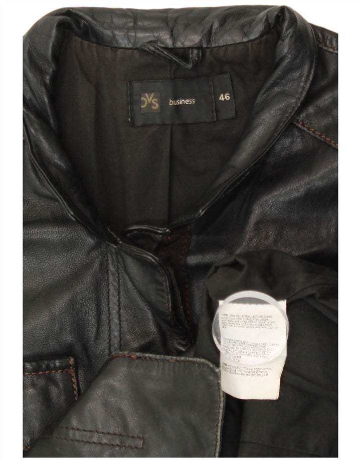 OVS Veste en Cuir Femme IT 46 Grand Cuir Noir