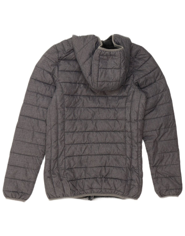 Ellesse Veste matelassée à capuche pour femme UK 6 XS Gris Polyester