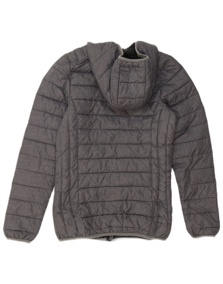 Ellesse Veste matelassée à capuche pour femme UK 6 XS Gris Polyester