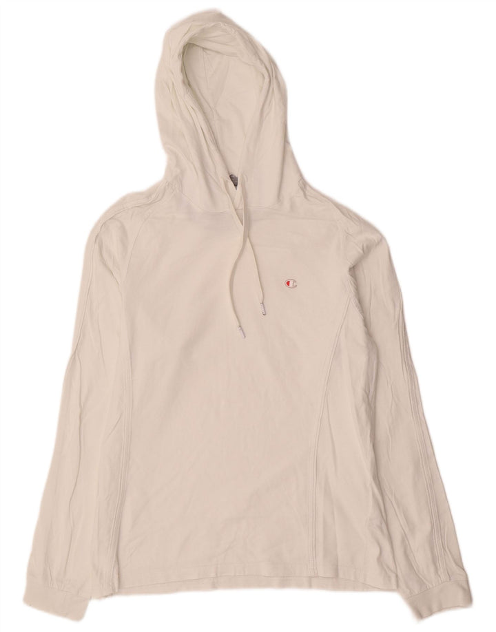 Champion Pull à capuche pour femme UK 44 Medium Off White Coton