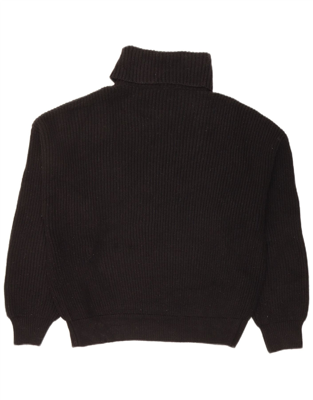 Zara Pull col roulé pour femme UK 14 Medium Noir Viscose