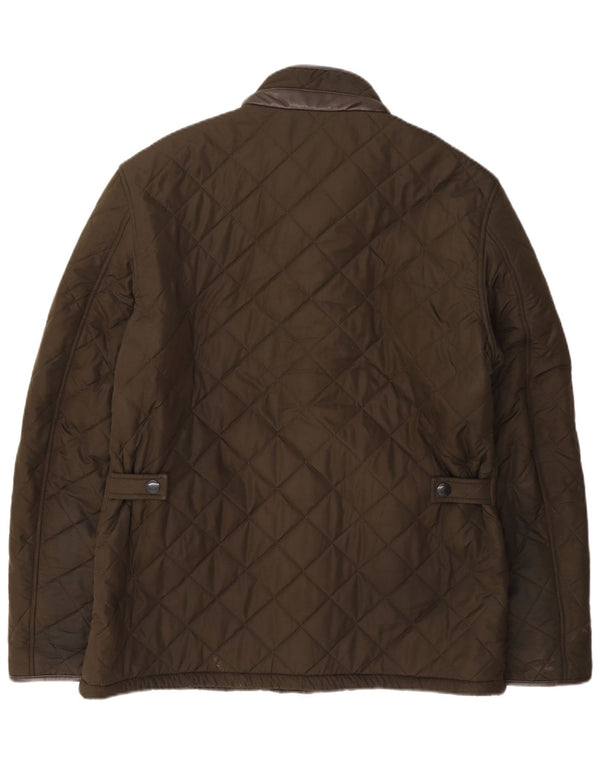 Barbour Veste matelassée pour homme UK 40 Large Kaki Polyester