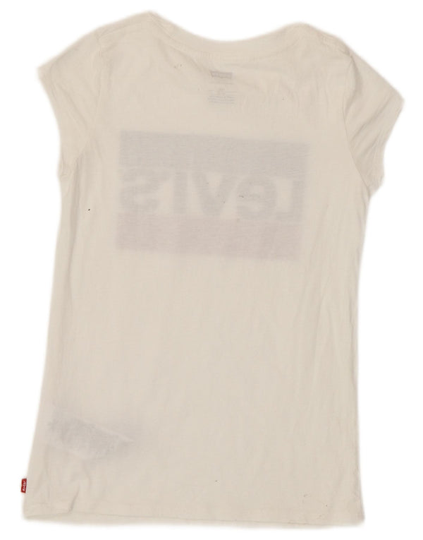 Levi's T-Shirt Graphique Fille 11-12 ans Blanc Coton