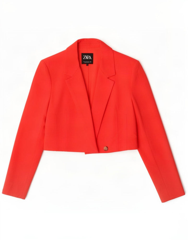 Zara Veste Boléro Femme UK 6 XS Rouge