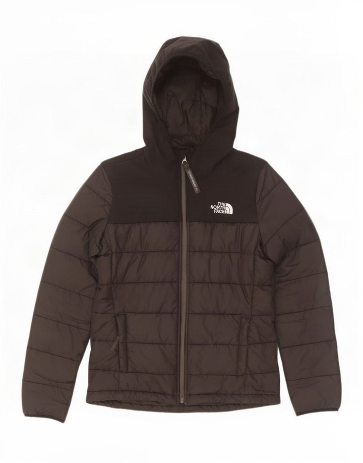 The North Face Veste rembourrée à capuche pour femme UK 10 Small Noir Polyester