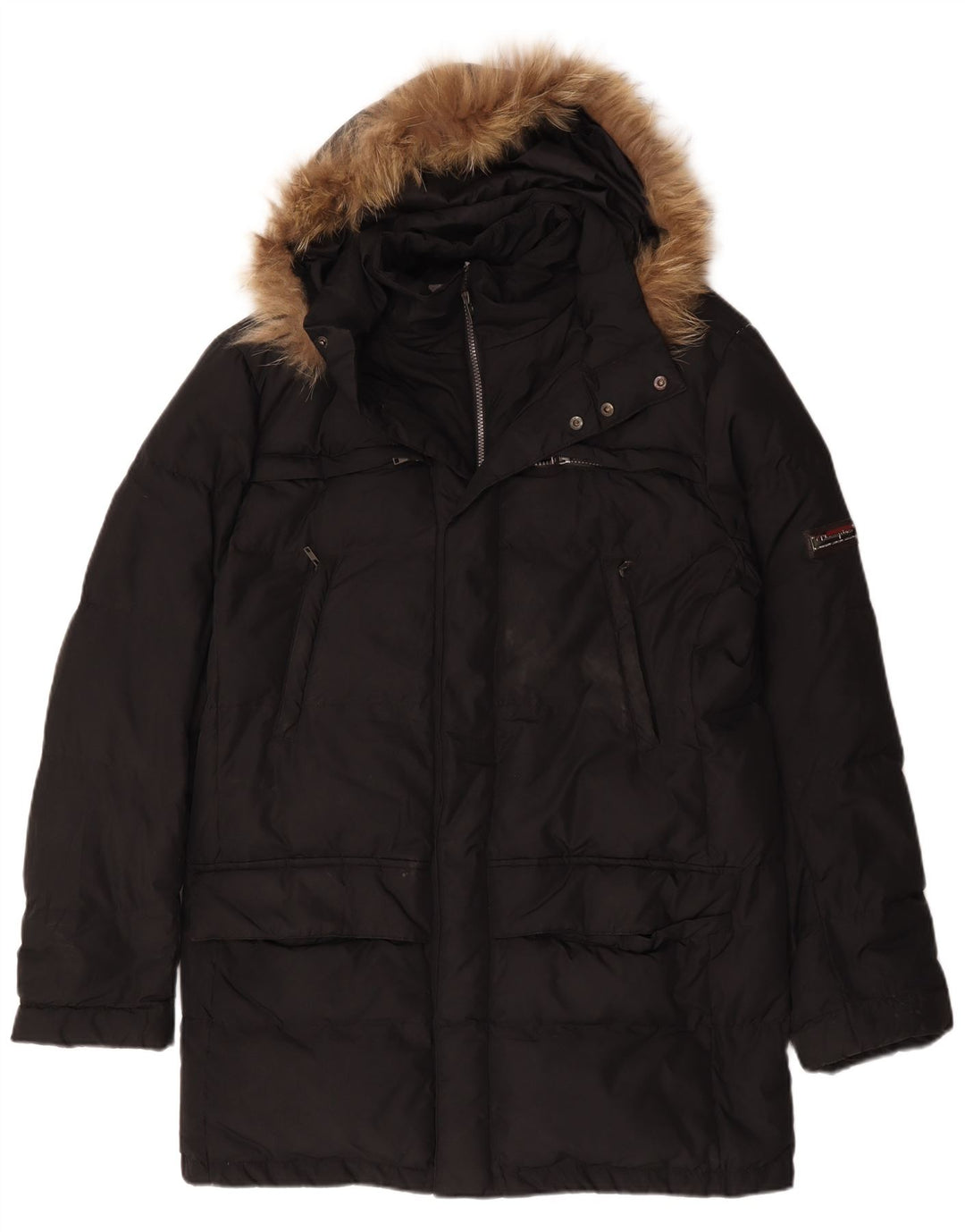 Champion Manteau rembourré à capuche pour homme UK 42 XL Noir Polyester