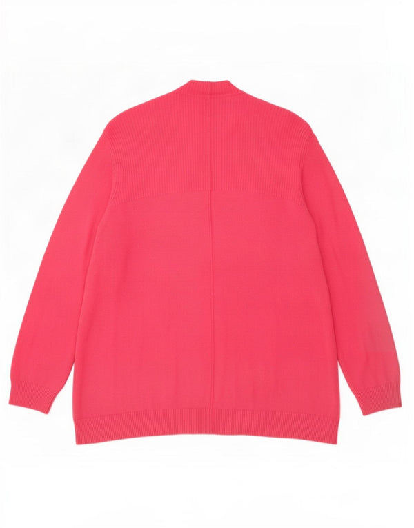 Marks & Spencer Pull Cardigan Ouvert pour Femme UK 12 Viscose Rose Moyen