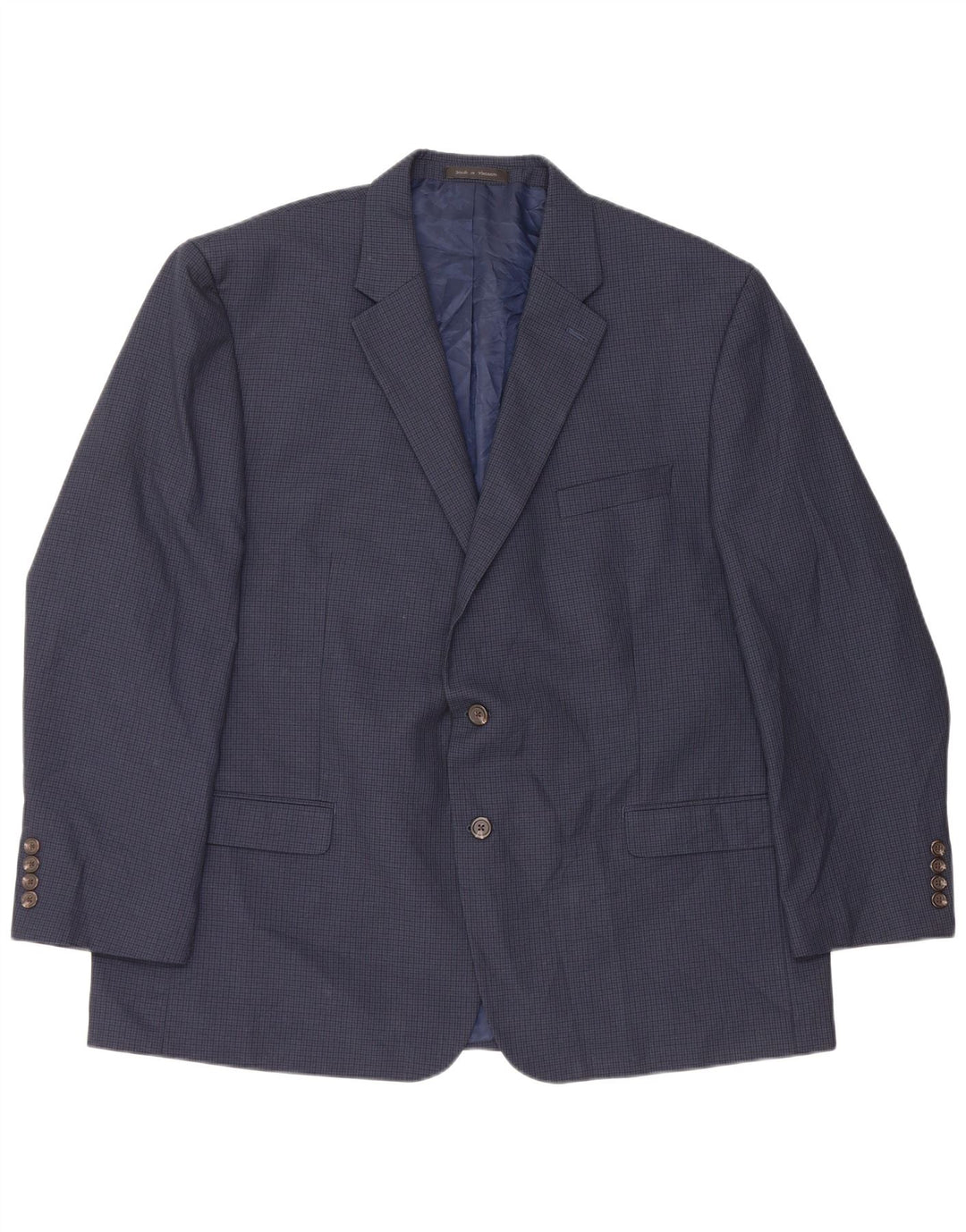 Chaps Veste Blazer Homme EU 50 Grand Bleu Marine Pied-de-Poule Polyester