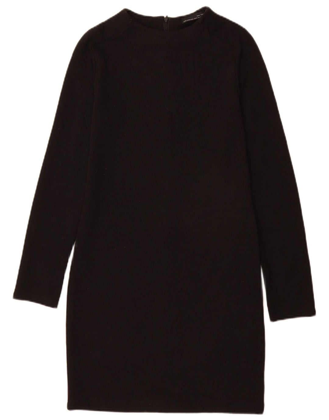 Zara Femme Robe Pull UK 12 Moyen Noir Coton