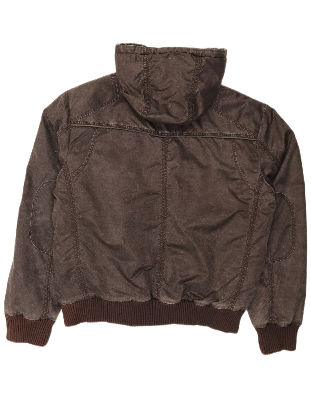 Mustang Bomber à capuche pour homme UK 42 XL Marron Polyamide