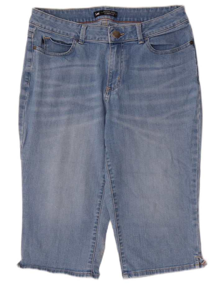 LEE Jean Capri courbé pour femme série moderne US 12 Large W30 L17 en coton bleu