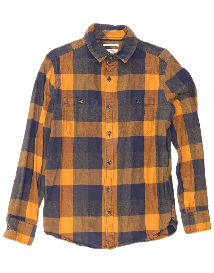 Fat Face Chemise Flanelle Homme XS Bleu Marine Carreaux Coton