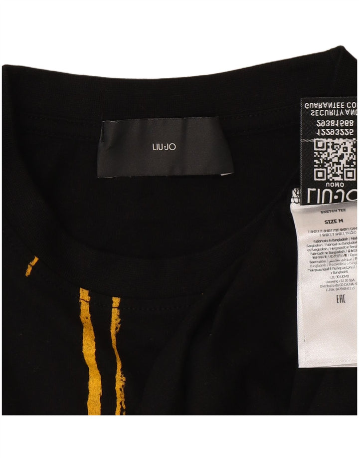 Liu Jo T-Shirt Graphique Haut Noir Moyen Coton Homme