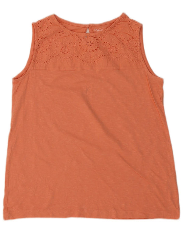 M&Co Débardeur Femme UK 10 Petit Rose Coton