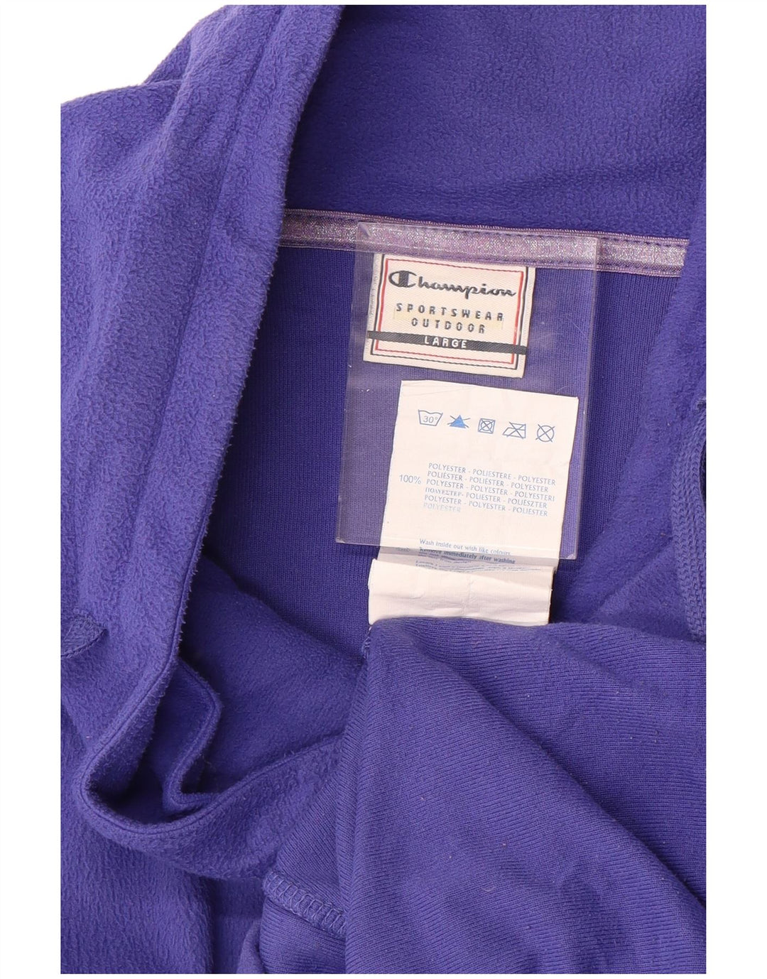 CHAMPION Pull Polaire Femme UK 16 Large Violet Polyester