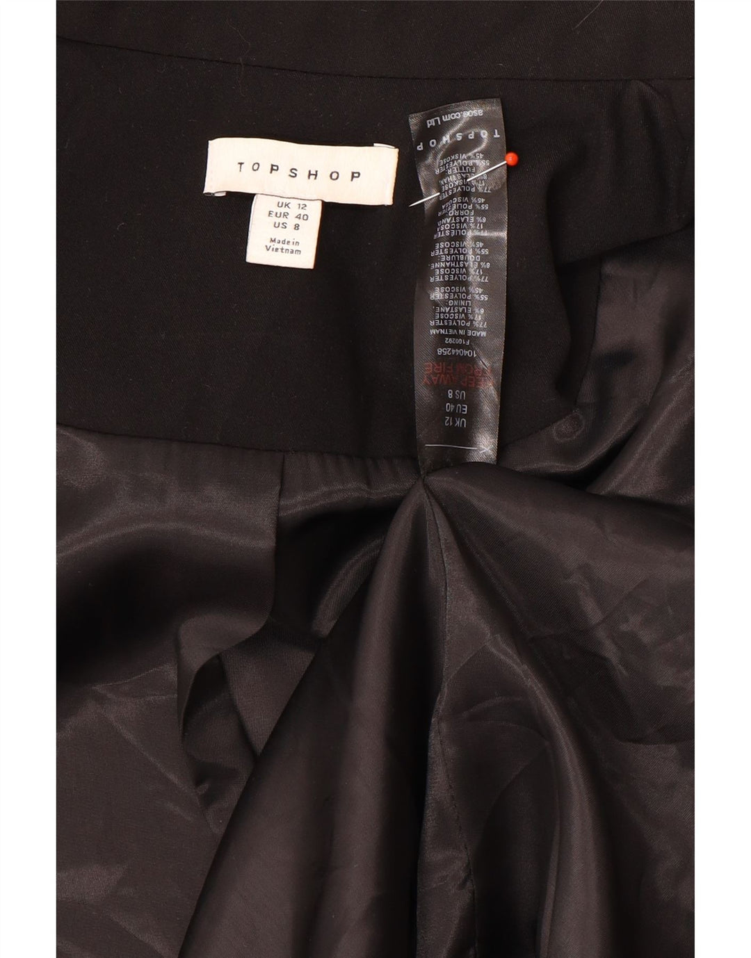 Topshop Veste blazer surdimensionnée à 3 boutons pour femme UK 12 Noir moyen