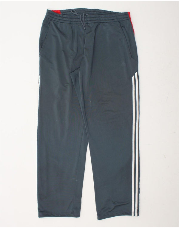 ADIDAS Pantalon de survêtement pour homme UK 42/44 Large Bleu Colorblock Polyester