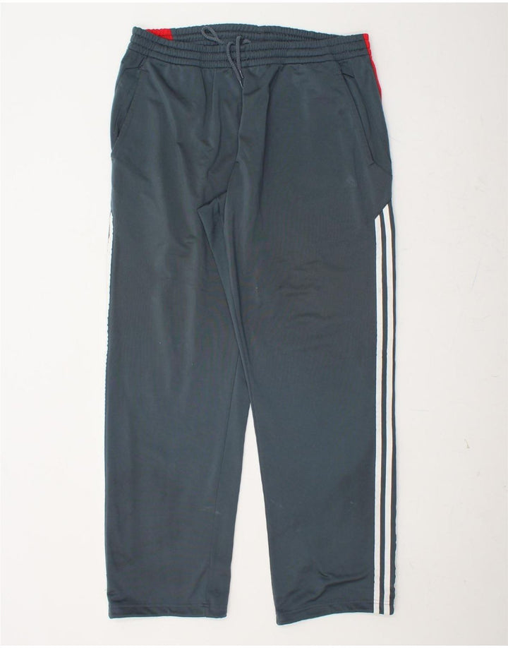 ADIDAS Pantalon de survêtement pour homme UK 42/44 Large Bleu Colorblock Polyester