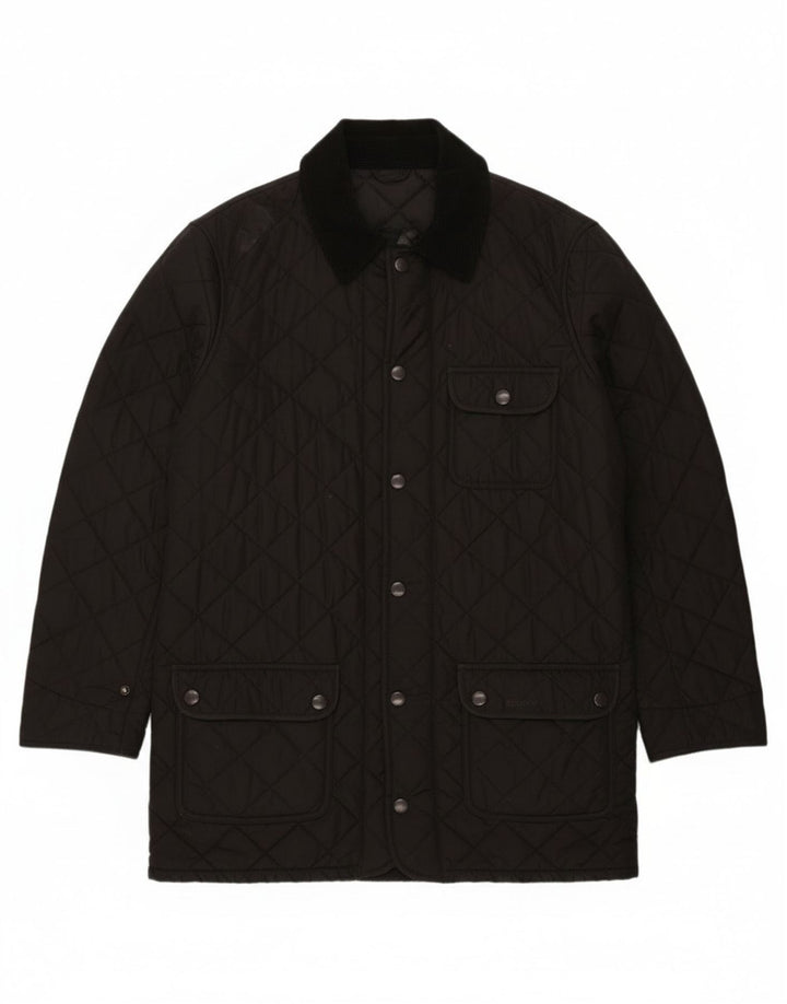 Barbour Manteau matelassé pour homme UK 40 Large Noir Polyester