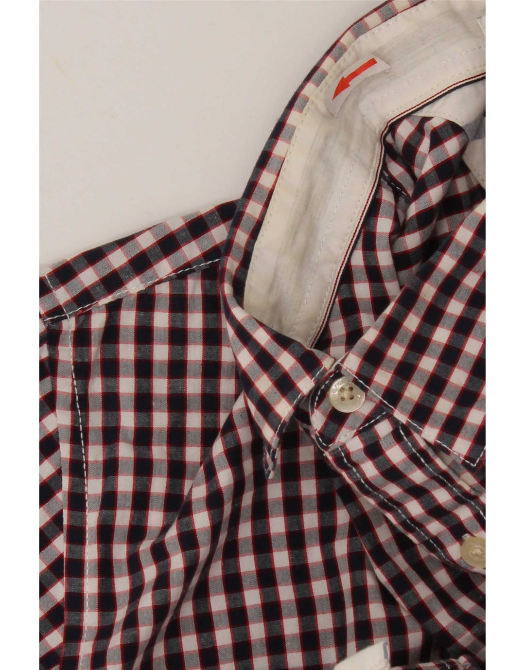 Tommy Hilfiger Chemise à manches courtes pour homme en coton vichy bleu marine moyen
