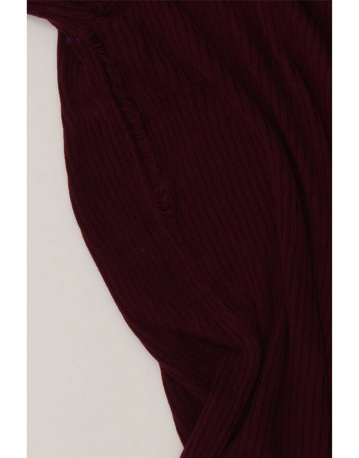 Zara Femme T-Shirt Top UK 12 Bordeaux Moyen