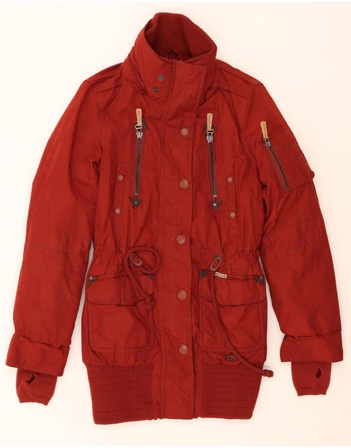 KHUJO Womens Padded Coat UK 14 Medium Brown Polyester Vintage KHUJO and Second-Hand KHUJO from Messina Hembry 