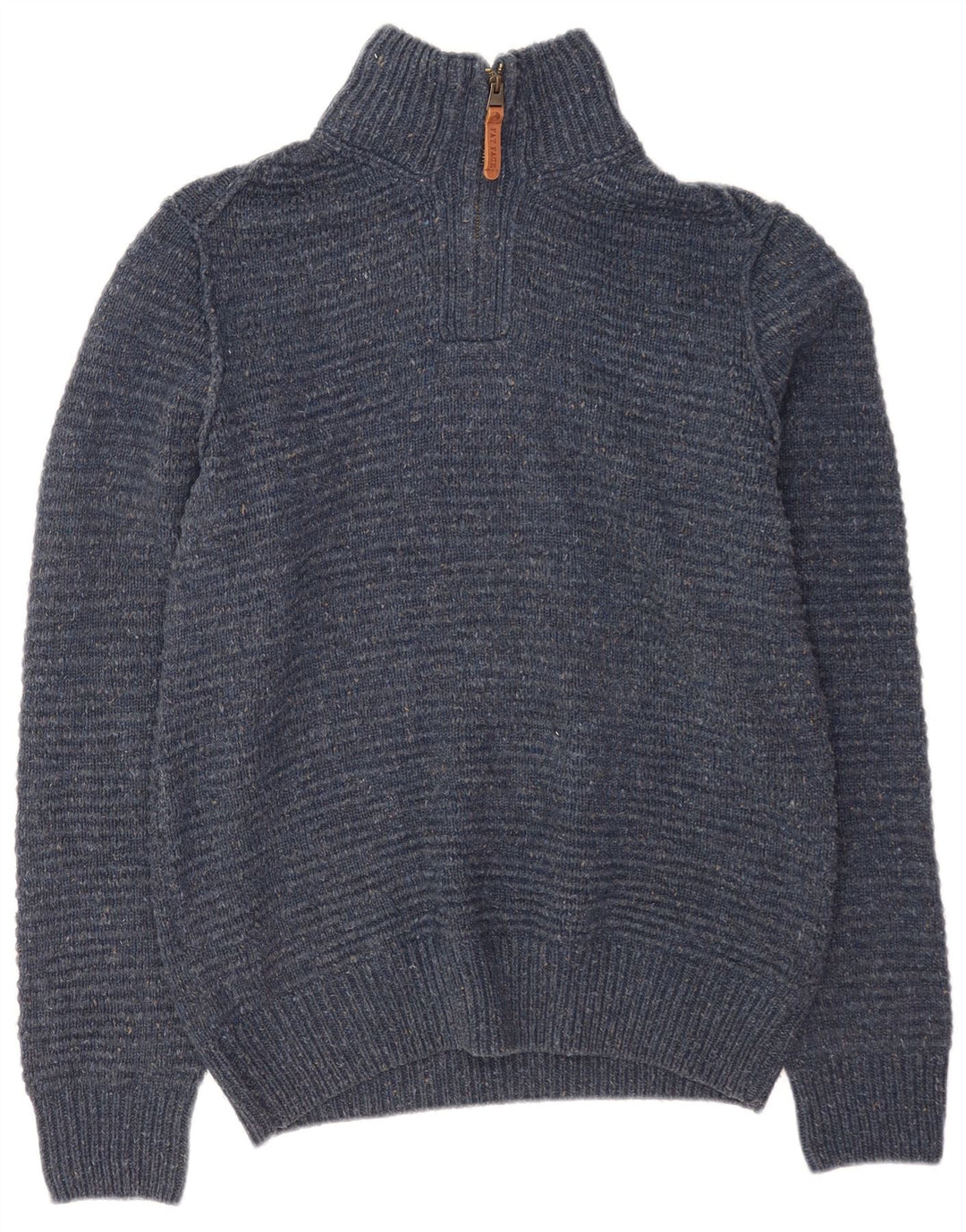 Fat Face Pull Col Zippé Homme Bleu Moyen Acrylique