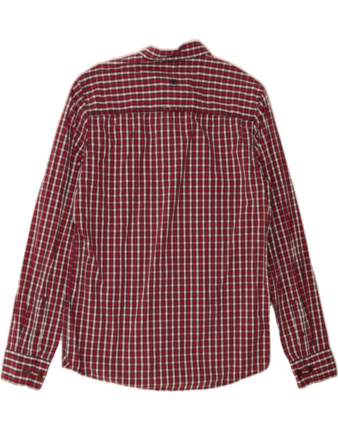FAT FACE Mens Classic Fit Shirt Medium Red Check Cotton Vintage Fat Face and Second-Hand Fat Face from Messina Hembry 