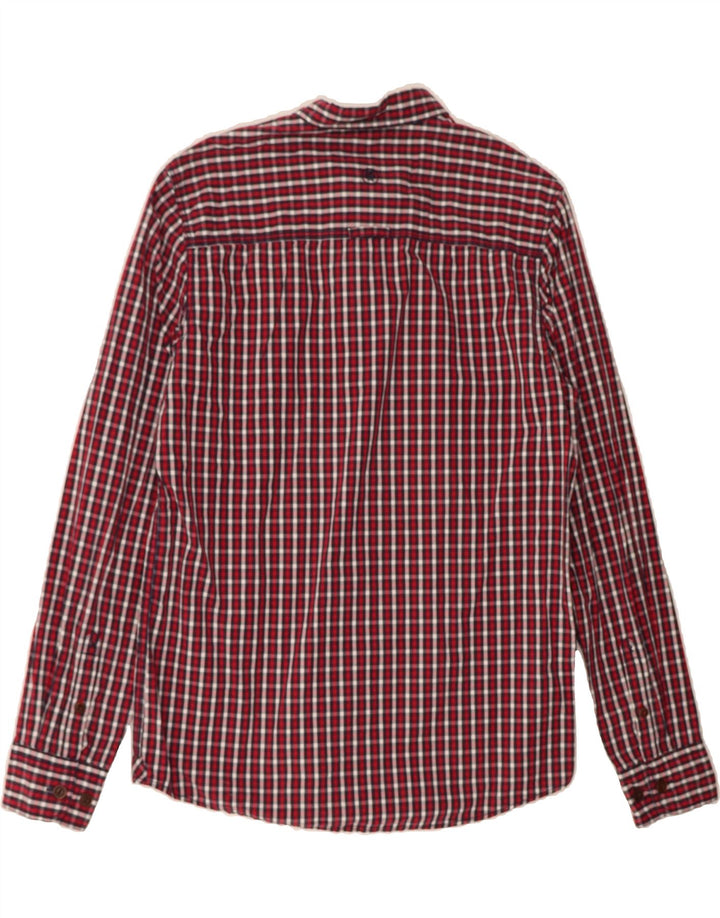 FAT FACE Mens Classic Fit Shirt Medium Red Check Cotton Vintage Fat Face and Second-Hand Fat Face from Messina Hembry 