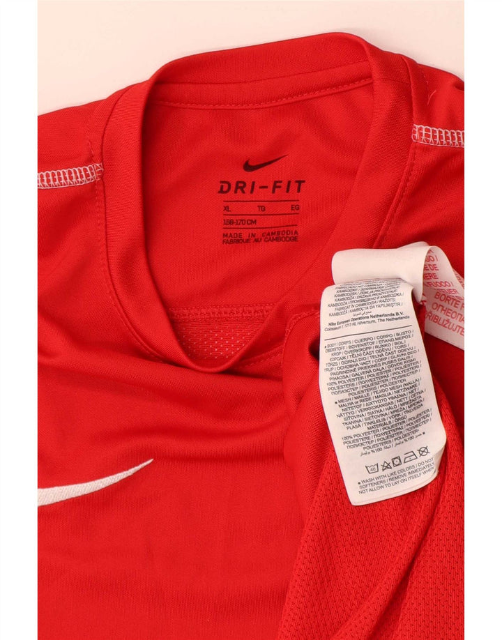 Nike Garçon Dri Fit T-Shirt Top 13-14 ans XL Rouge Polyester