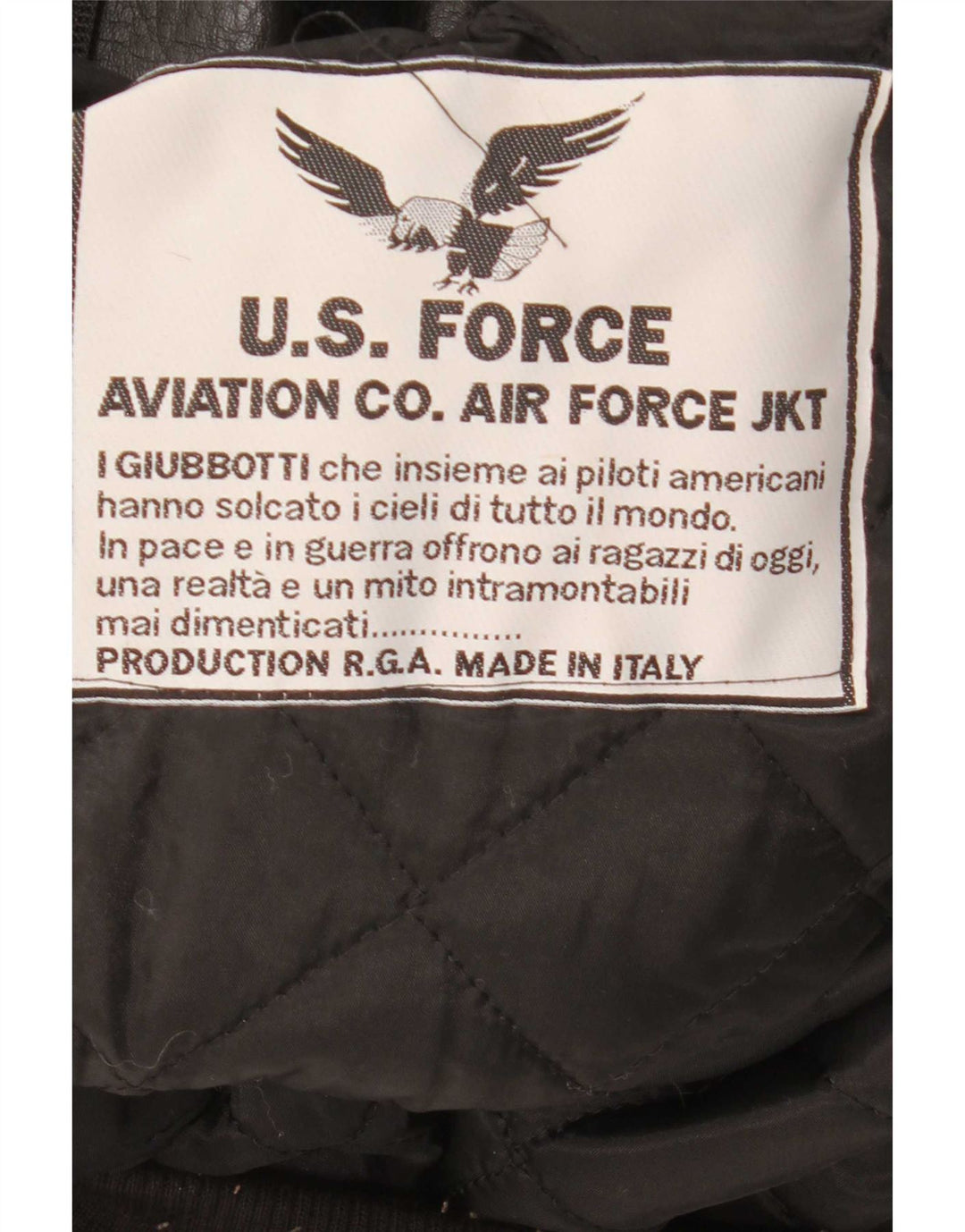 U.S Air Force Veste d'aviateur graphique pour homme UK 42 XL Noir