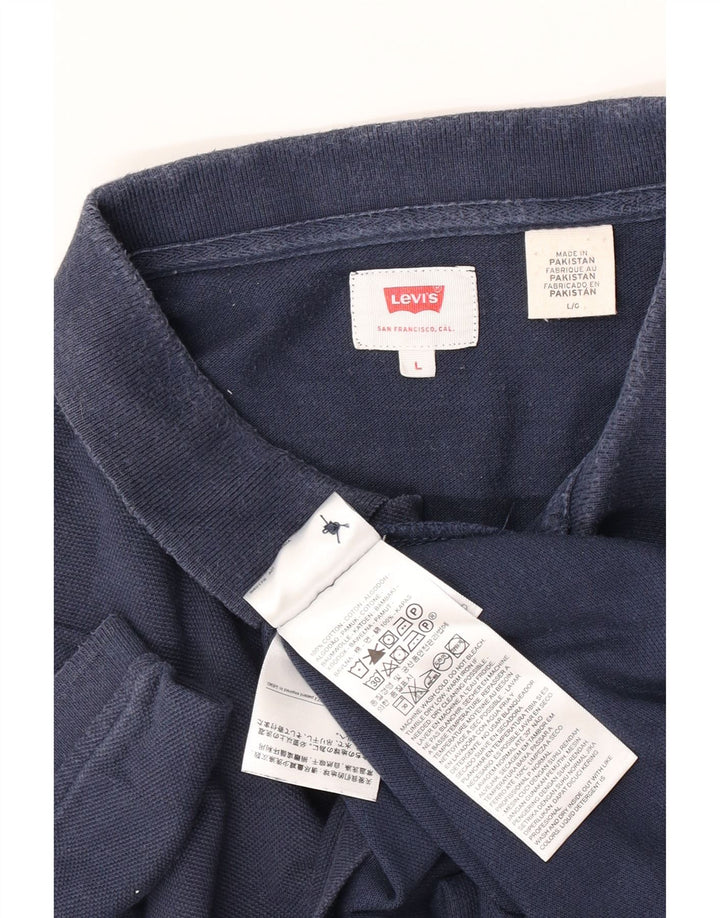 Levi's Polo Homme Large Bleu Marine Coton