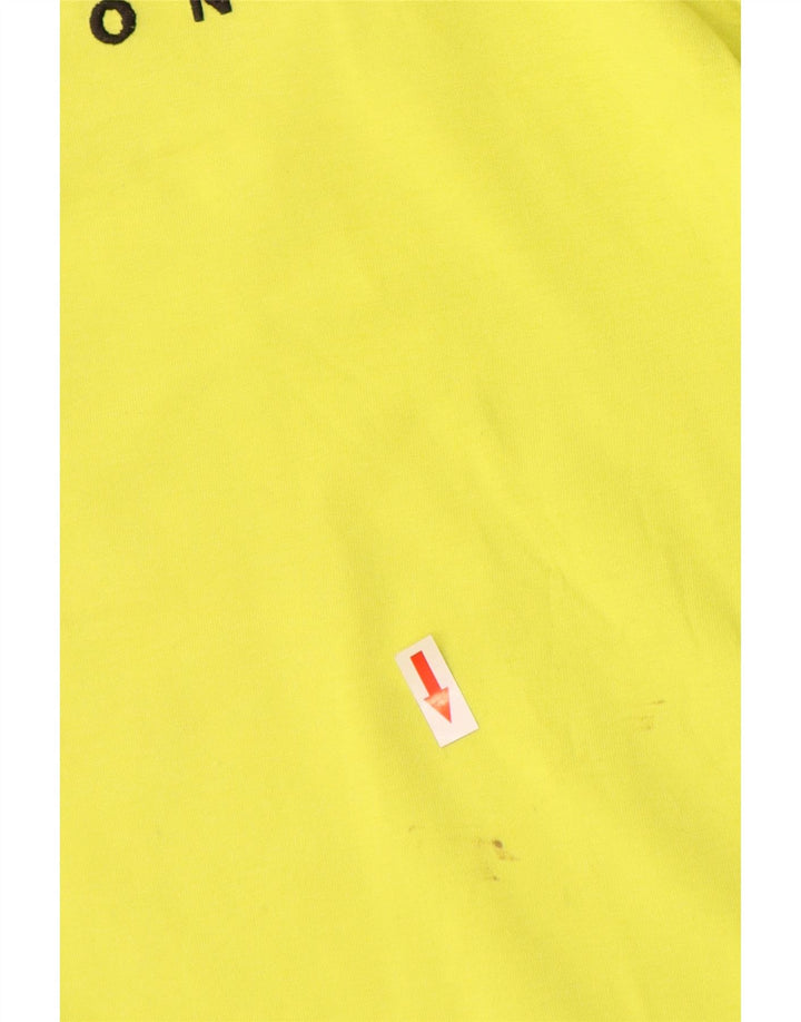 Diesel T-Shirt Graphique Top XL Jaune Coton Homme