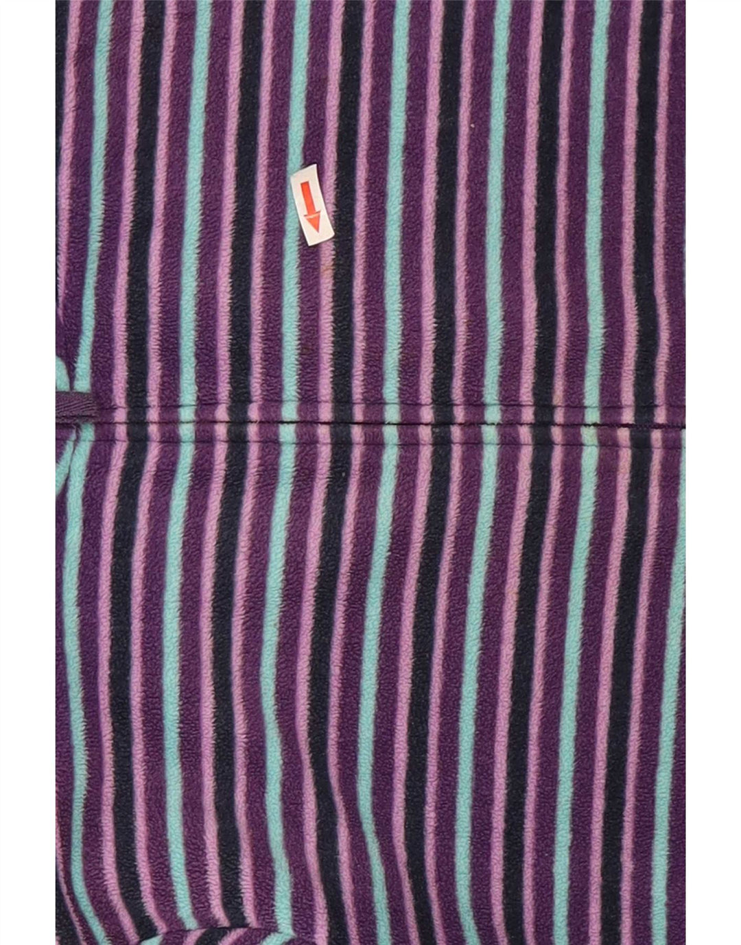 Marks & Spencer Veste Polaire Femme UK 22 2XL Violet Rayé Polyester