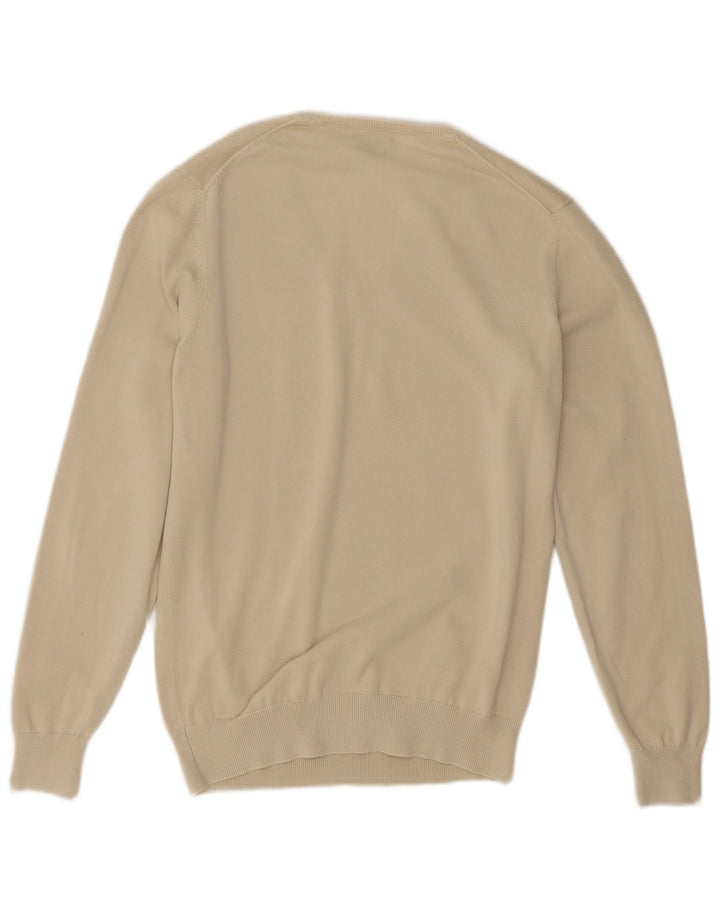 Massimo Dutti Pull Col V Homme Beige Moyen Coton
