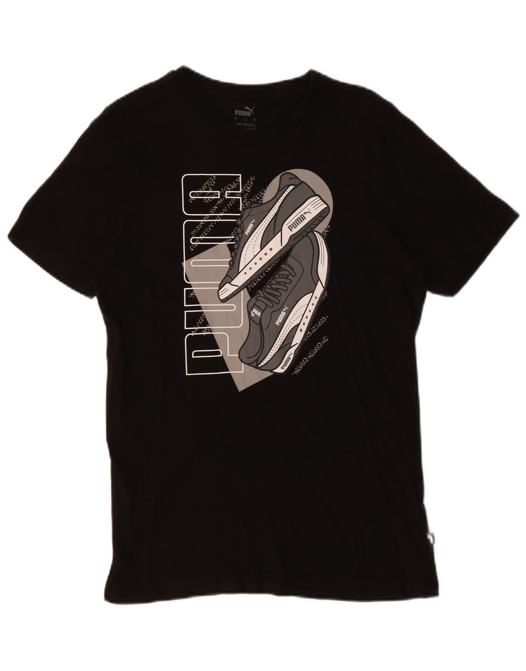 Puma T-shirt graphique pour homme, petit, noir, coton