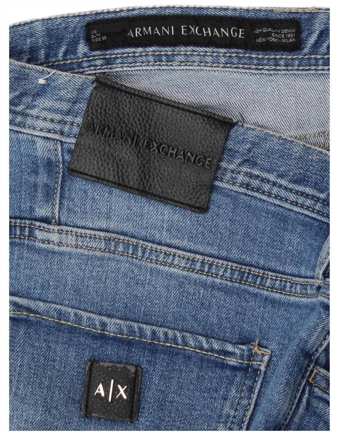 ARMANI EXCHANGE Jean Slim Milan W38 L29 Homme Bleu Coton