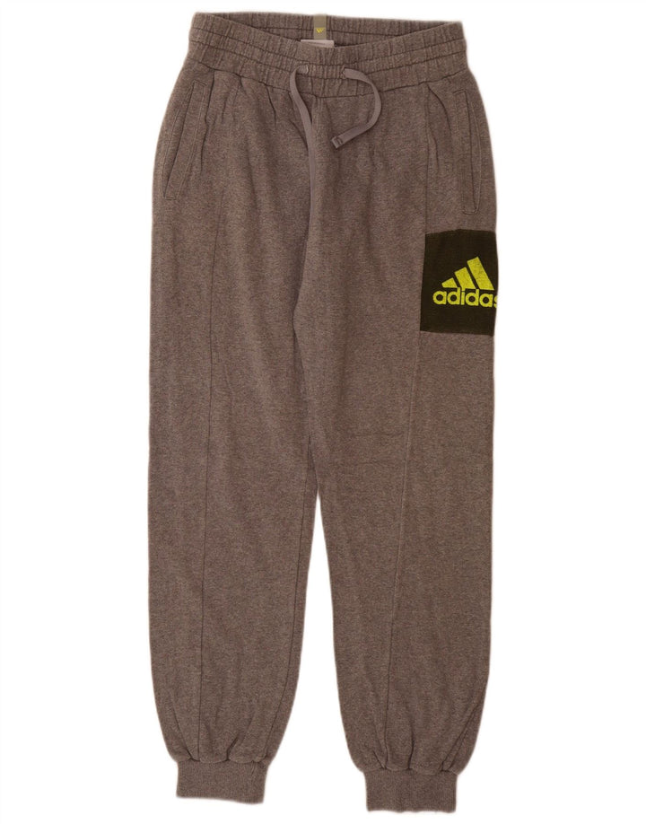 Adidas Pantalon de survêtement pour homme Joggers UK 36/38 Petit Gris Coton