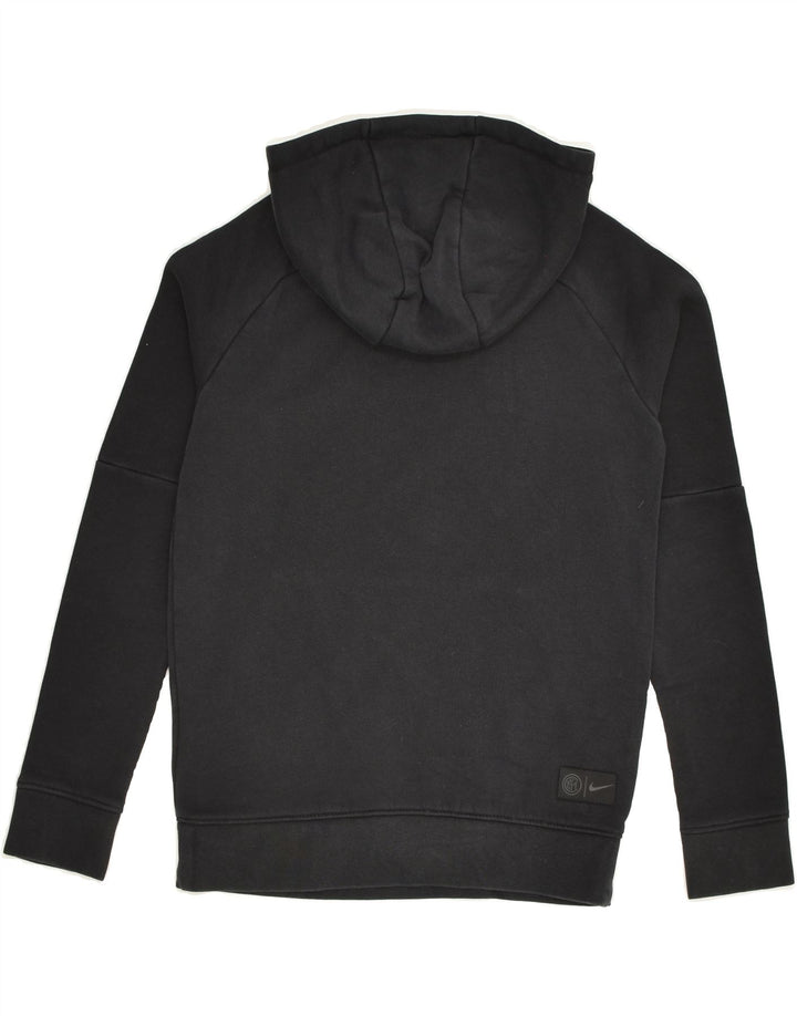 NIKE Girls Inter Milan Graphic Hoodie Jumper 8-9 Years Small Black Cotton | Vintage Nike | Thrift | Second-Hand Nike | Used Clothing | Messina Hembry 