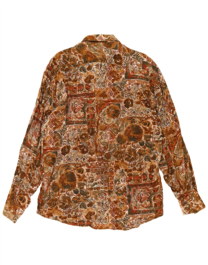 Chemise Homme Vintage Grande Viscose Marron