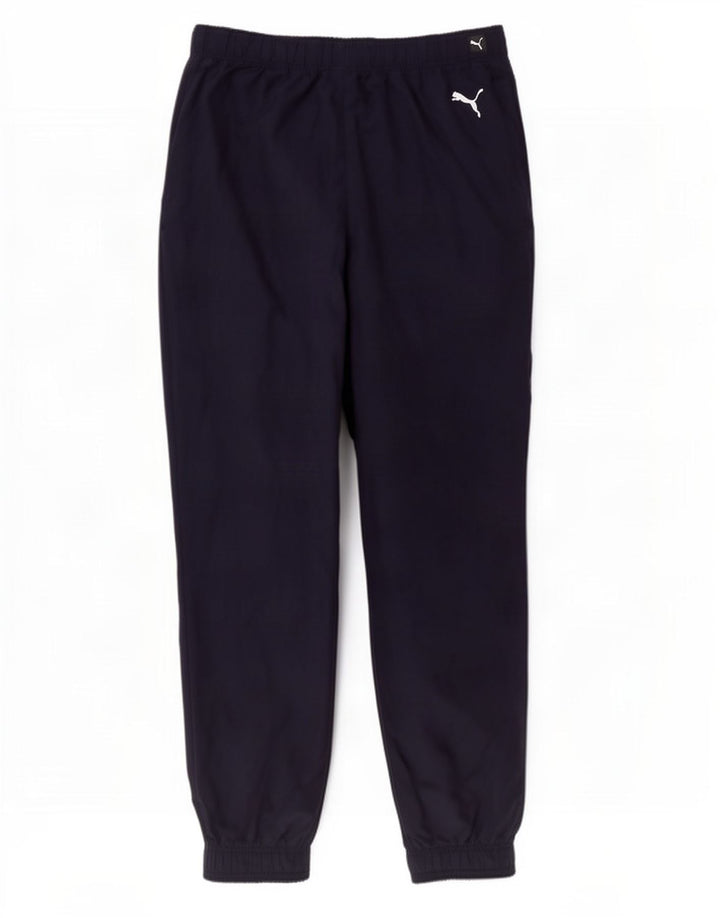 Puma Pantalon de survêtement pour homme en polyester bleu marine Taille L
