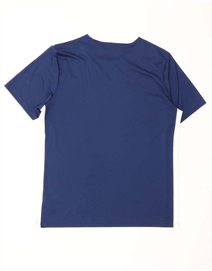 Adidas Climalite T-Shirt Top XL Bleu Marine Colorblock Polyester