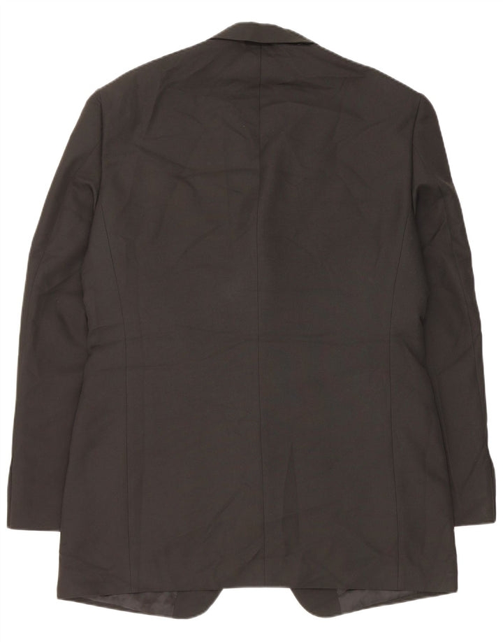 Marks & Spencer Veste blazer longue à 3 boutons pour homme UK 40 Noir moyen