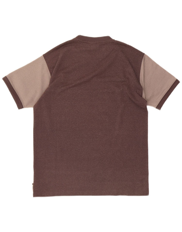 Reebok T-Shirt Homme Marron Small Colorblock