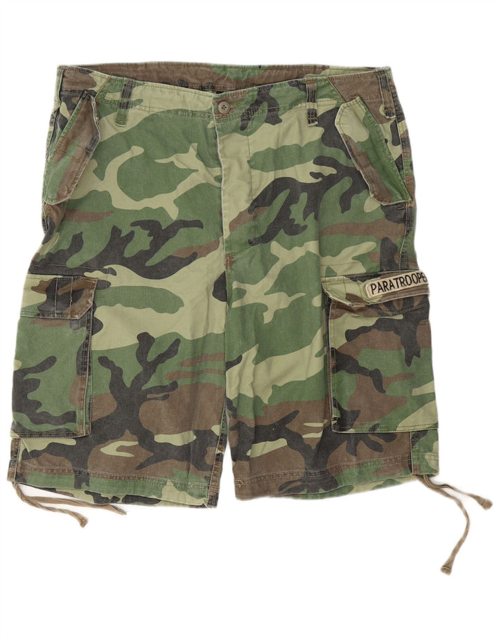 MIL-TEC Short Cargo Homme XL W38 Vert Camouflage Coton