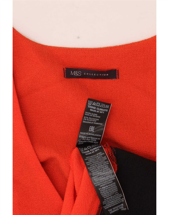 Marks & Spencer Robe droite pour femme UK 10 Small Orange Colourblock