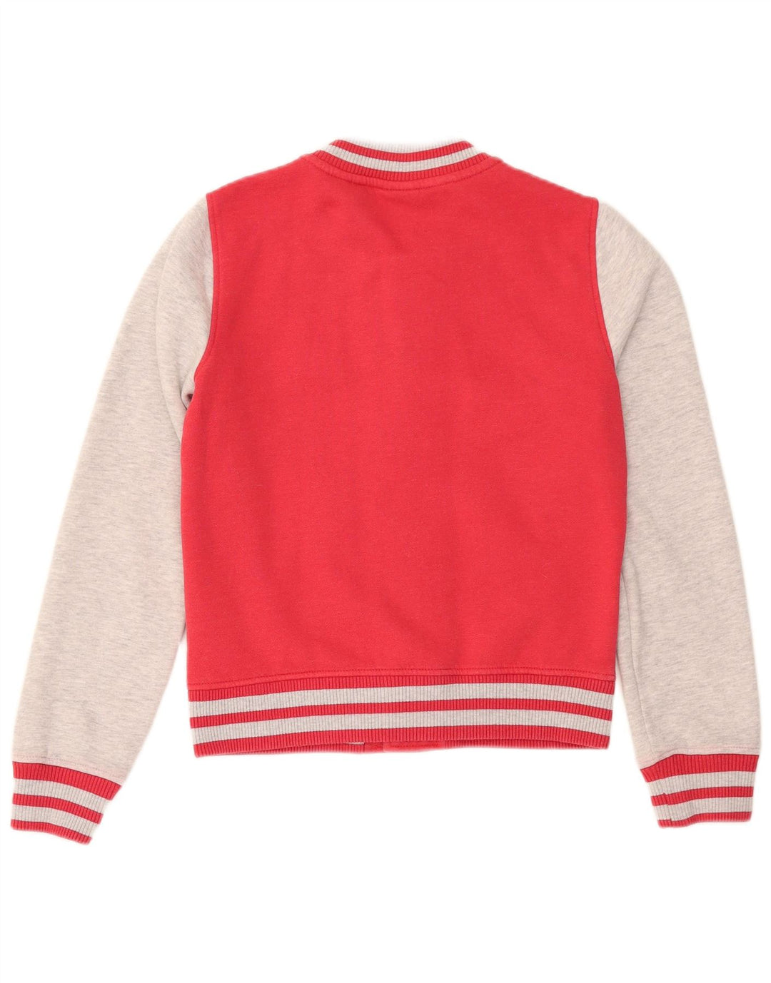 Superdry Veste Varsity Femme UK 10 Petit Coton Colorblock Rouge