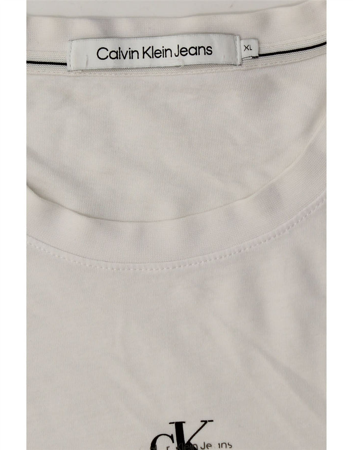 Calvin Klein Jeans T-Shirt Homme Top XL Blanc