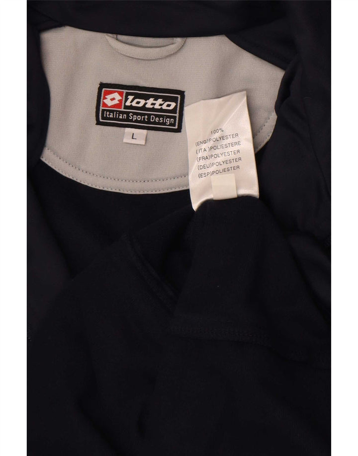 Lotto Veste de survêtement pour homme Taille L Bleu marine Colorblock Polyester